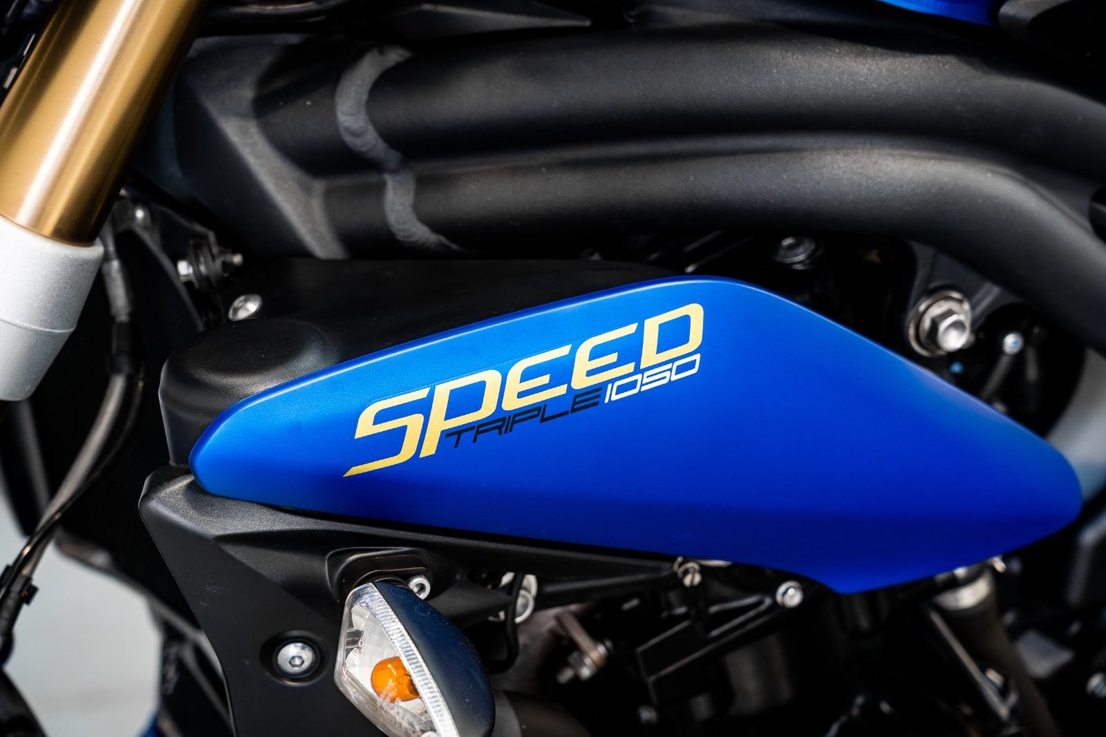 2014 Triumph Speed Triple 1050 ABS in Satin Blue - Speed Triple 1050 side panel