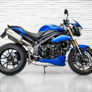 2014 Triumph Speed Triple 1050 ABS in Satin Blue - right side profile