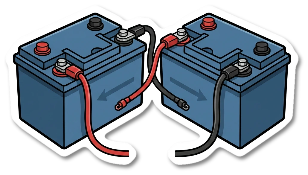 Storage and power sticker illustration