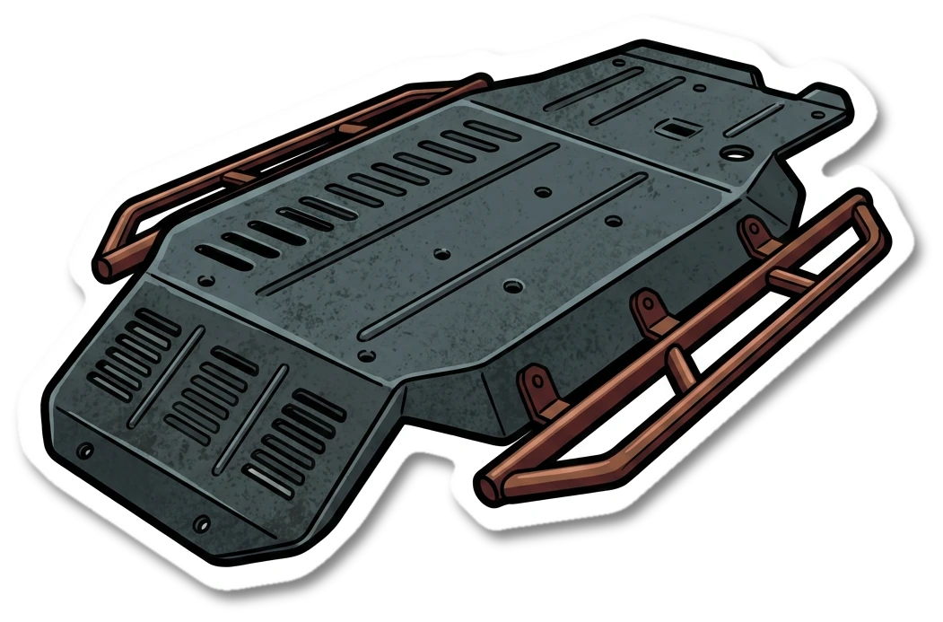 Underbody components sticker illustration