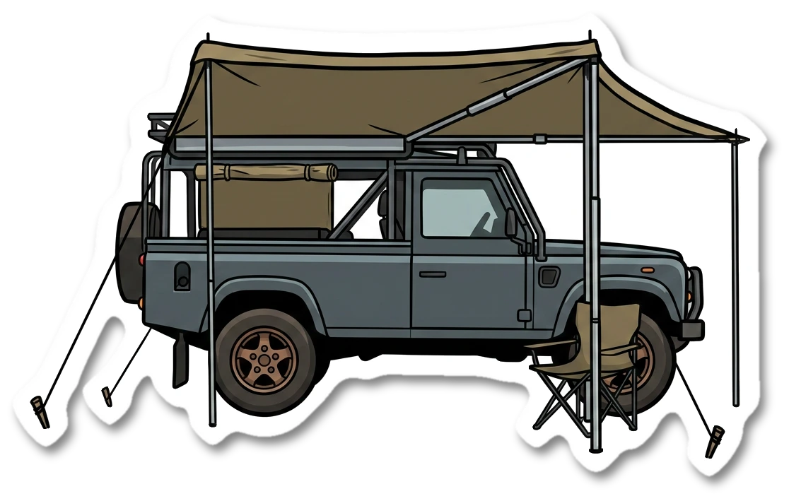 Storage and rack sticker illustration
