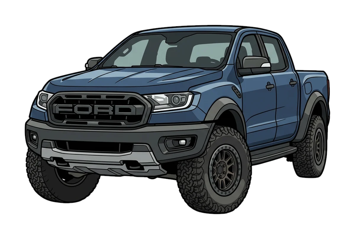 Ford Ranger Raptor sticker illustration
