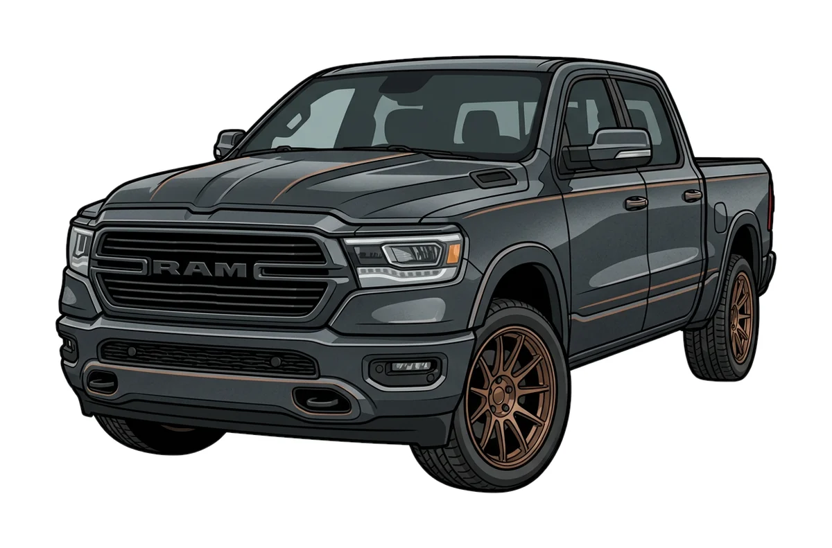 Dodge RAM pickup sticker illustration