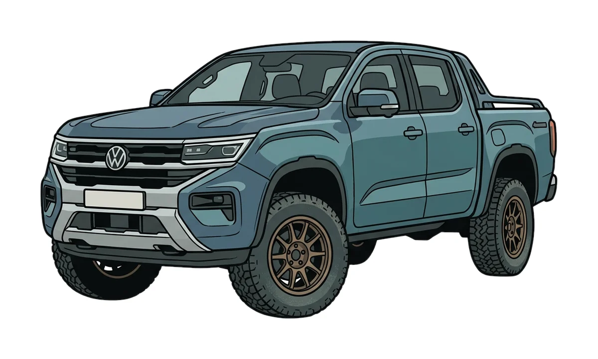 VW Amarok pickup sticker illustration